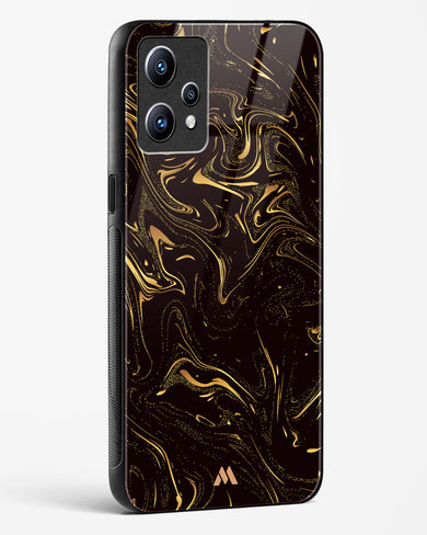 Black Gold Marble Glass Case Phone Cover (Realme)