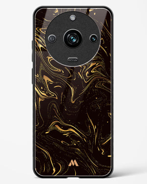 Black Gold Marble Glass Case Phone Cover-(Realme)