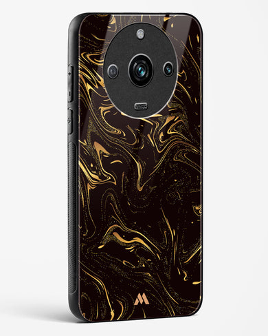 Black Gold Marble Glass Case Phone Cover (Realme)
