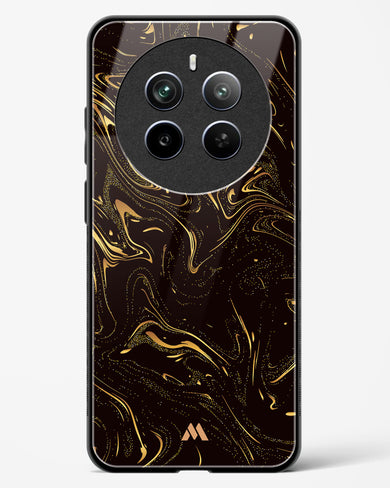 Black Gold Marble Glass Case Phone Cover (Realme)