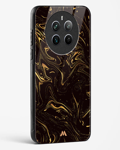 Black Gold Marble Glass Case Phone Cover (Realme)