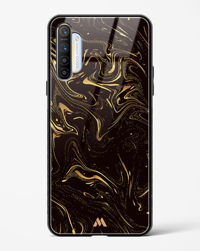 Black Gold Marble Glass Case Phone Cover-(Realme)