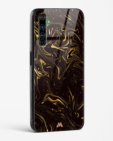 Black Gold Marble Glass Case Phone Cover (Realme)