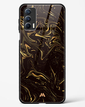 Black Gold Marble Glass Case Phone Cover-(Realme)
