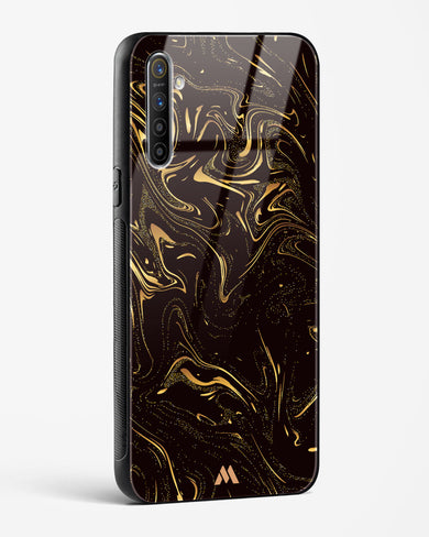 Black Gold Marble Glass Case Phone Cover (Realme)