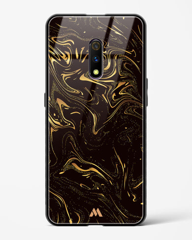 Black Gold Marble Glass Case Phone Cover-(Realme)