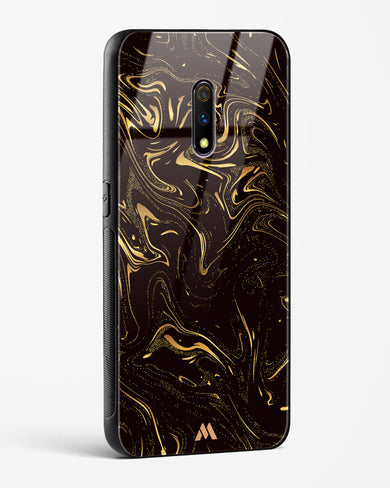 Black Gold Marble Glass Case Phone Cover-(Realme)