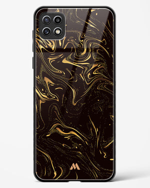 Black Gold Marble Glass Case Phone Cover-(Samsung)