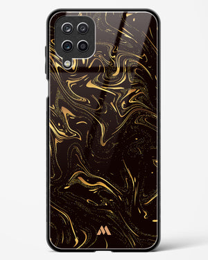 Black Gold Marble Glass Case Phone Cover-(Samsung)