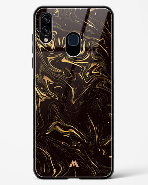 Black Gold Marble Glass Case Phone Cover-(Samsung)