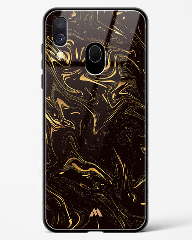 Black Gold Marble Glass Case Phone Cover-(Samsung)