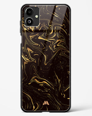 Black Gold Marble Glass Case Phone Cover-(Samsung)