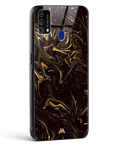 Black Gold Marble Glass Case Phone Cover-(Samsung)