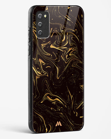 Black Gold Marble Glass Case Phone Cover-(Samsung)