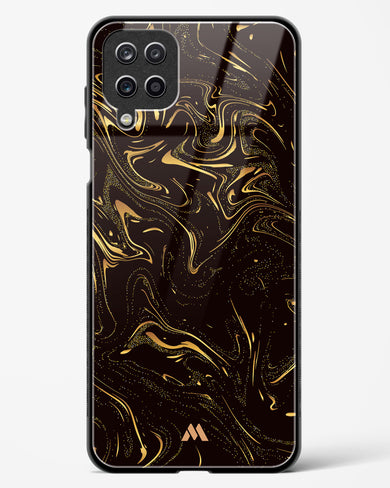 Black Gold Marble Glass Case Phone Cover-(Samsung)