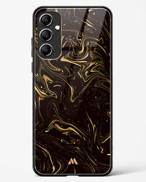 Black Gold Marble Glass Case Phone Cover-(Samsung)