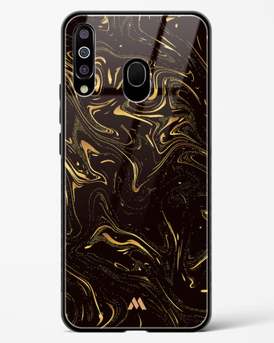 Black Gold Marble Glass Case Phone Cover-(Samsung)