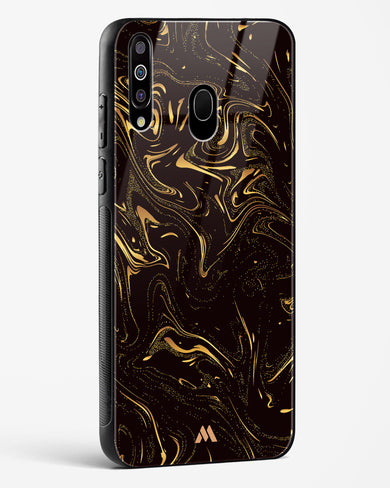 Black Gold Marble Glass Case Phone Cover-(Samsung)