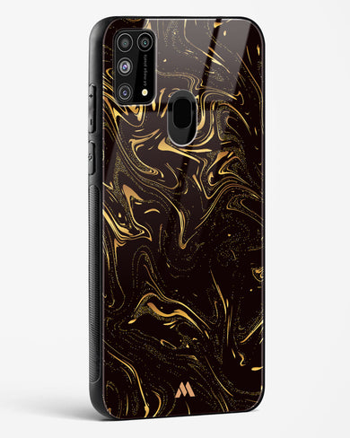 Black Gold Marble Glass Case Phone Cover-(Samsung)