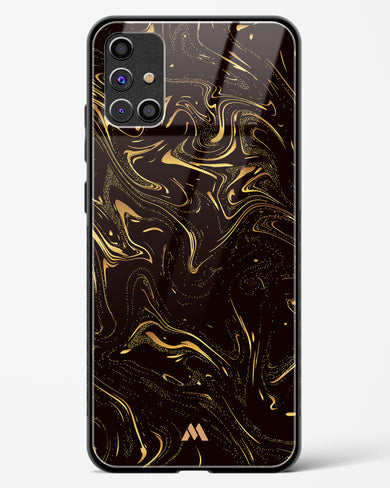 Black Gold Marble Glass Case Phone Cover-(Samsung)