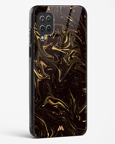 Black Gold Marble Glass Case Phone Cover-(Samsung)