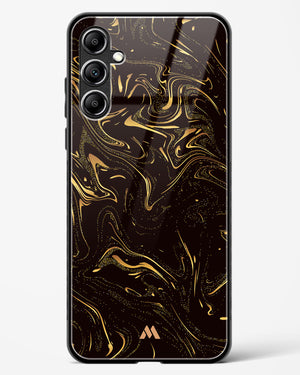 Black Gold Marble Glass Case Phone Cover-(Samsung)