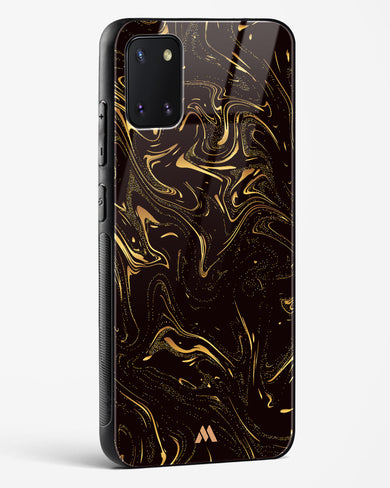 Black Gold Marble Glass Case Phone Cover-(Samsung)