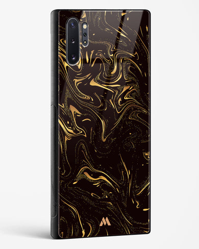 Black Gold Marble Glass Case Phone Cover-(Samsung)