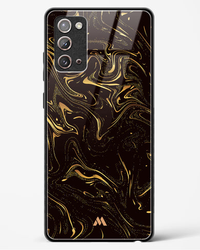 Black Gold Marble Glass Case Phone Cover-(Samsung)