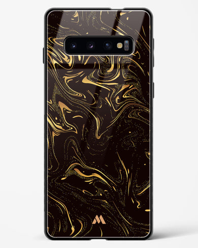 Black Gold Marble Glass Case Phone Cover (Samsung)