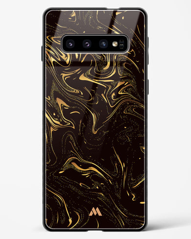Black Gold Marble Glass Case Phone Cover (Samsung)