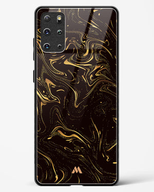 Black Gold Marble Glass Case Phone Cover-(Samsung)