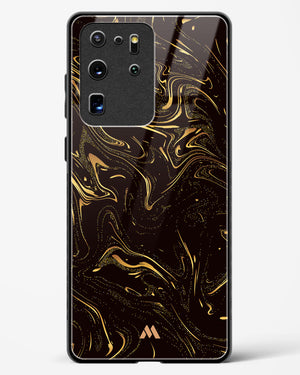 Black Gold Marble Glass Case Phone Cover (Samsung)