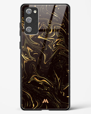 Black Gold Marble Glass Case Phone Cover-(Samsung)