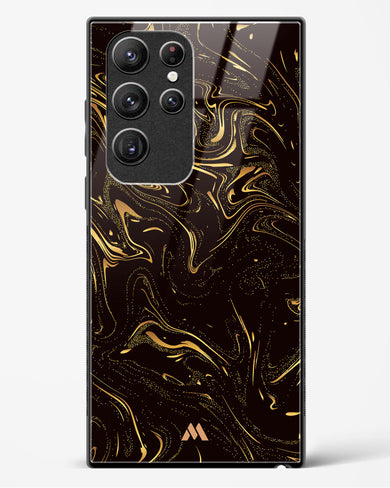 Black Gold Marble Glass Case Phone Cover (Samsung)