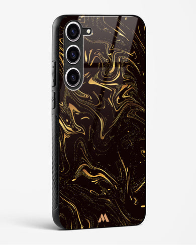 Black Gold Marble Glass Case Phone Cover (Samsung)