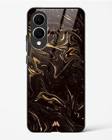 Black Gold Marble Glass Case Phone Cover (Samsung)