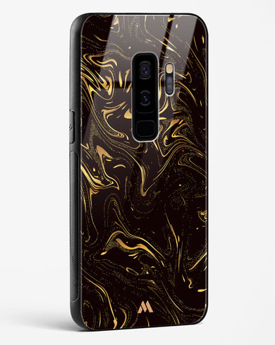 Black Gold Marble Glass Case Phone Cover-(Samsung)