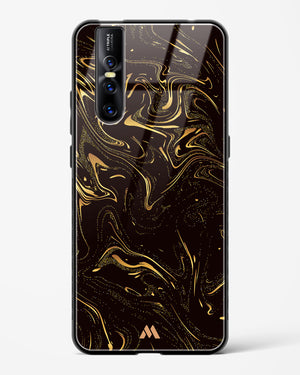 Black Gold Marble Glass Case Phone Cover (Vivo)