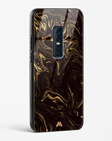 Black Gold Marble Glass Case Phone Cover (Vivo)