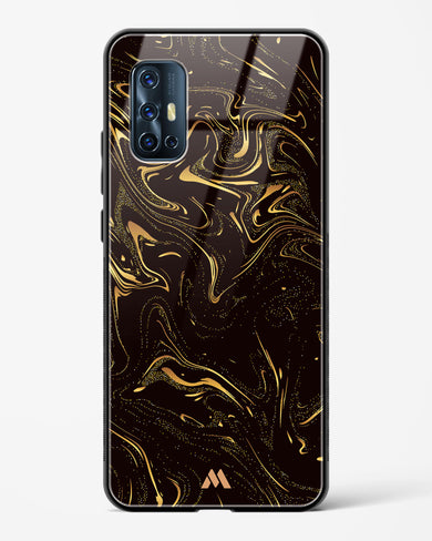 Black Gold Marble Glass Case Phone Cover (Vivo)