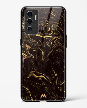 Black Gold Marble Glass Case Phone Cover-(Vivo)