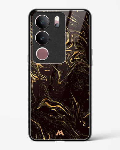 Black Gold Marble Glass Case Phone Cover (Vivo)