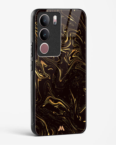 Black Gold Marble Glass Case Phone Cover (Vivo)