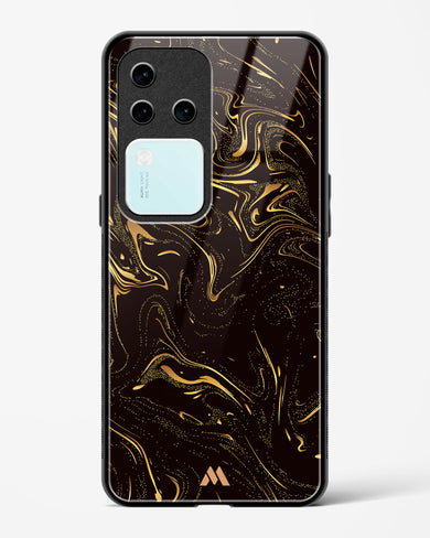 Black Gold Marble Glass Case Phone Cover (Vivo)