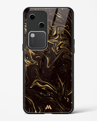 Black Gold Marble Glass Case Phone Cover (Vivo)