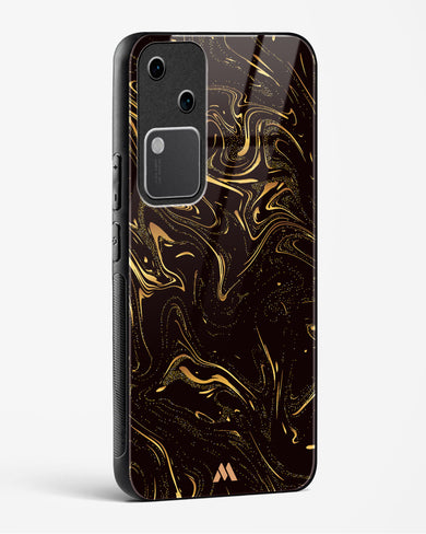 Black Gold Marble Glass Case Phone Cover (Vivo)