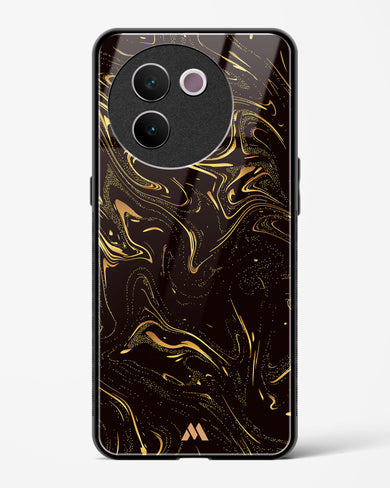 Black Gold Marble Glass Case Phone Cover (Vivo)
