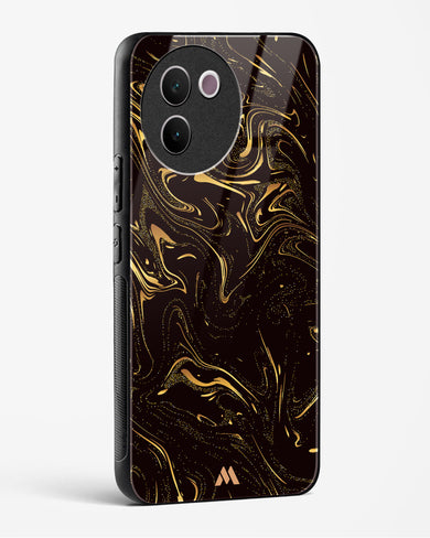 Black Gold Marble Glass Case Phone Cover (Vivo)