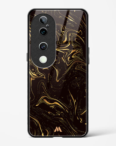 Black Gold Marble Glass Case Phone Cover (Vivo)